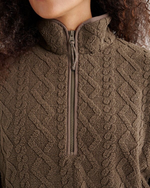Cable Shearling Fleece Half Zip Cable Shearling Fleece Half Zip