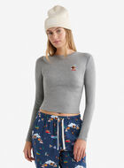 Womens Holiday Fitted Long Sleeve Top