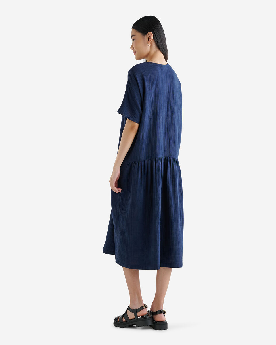 Robe à taille basse en gaze de coton Isla