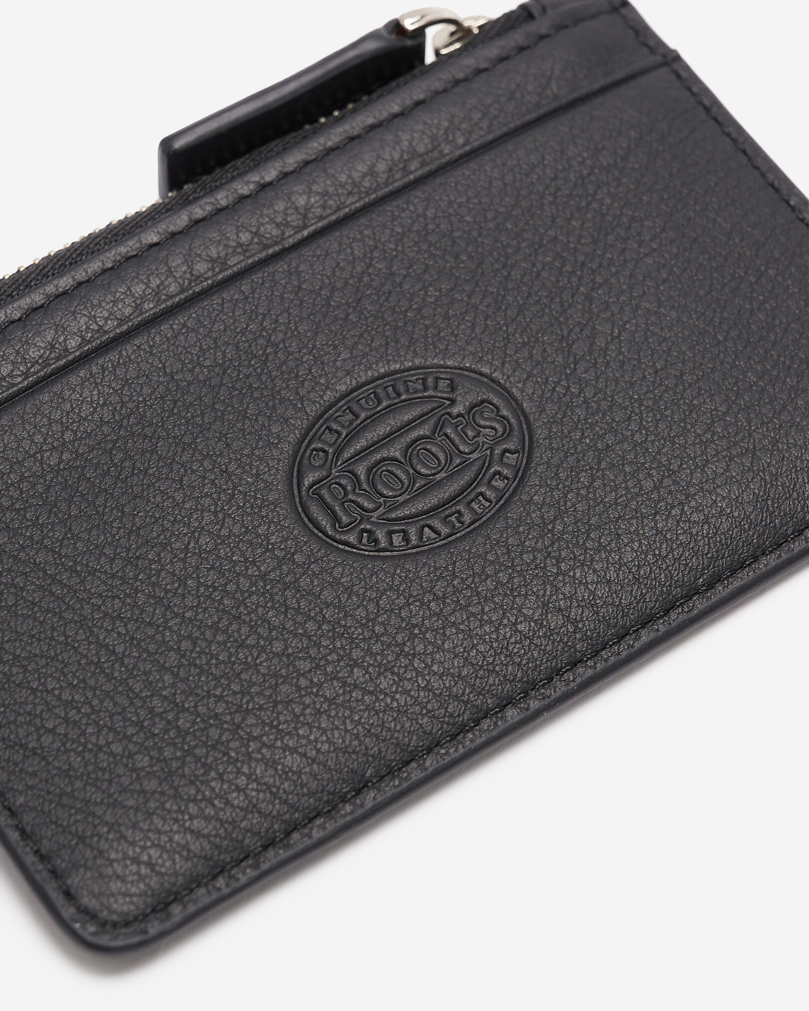 Porte-cartes à glissière en cuir Nuage