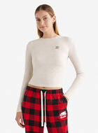 Womens Holiday Fitted Long Sleeve Top