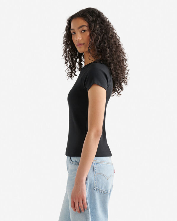 T-shirt c&ocirc;tel&eacute; &agrave; manches courtes Roots