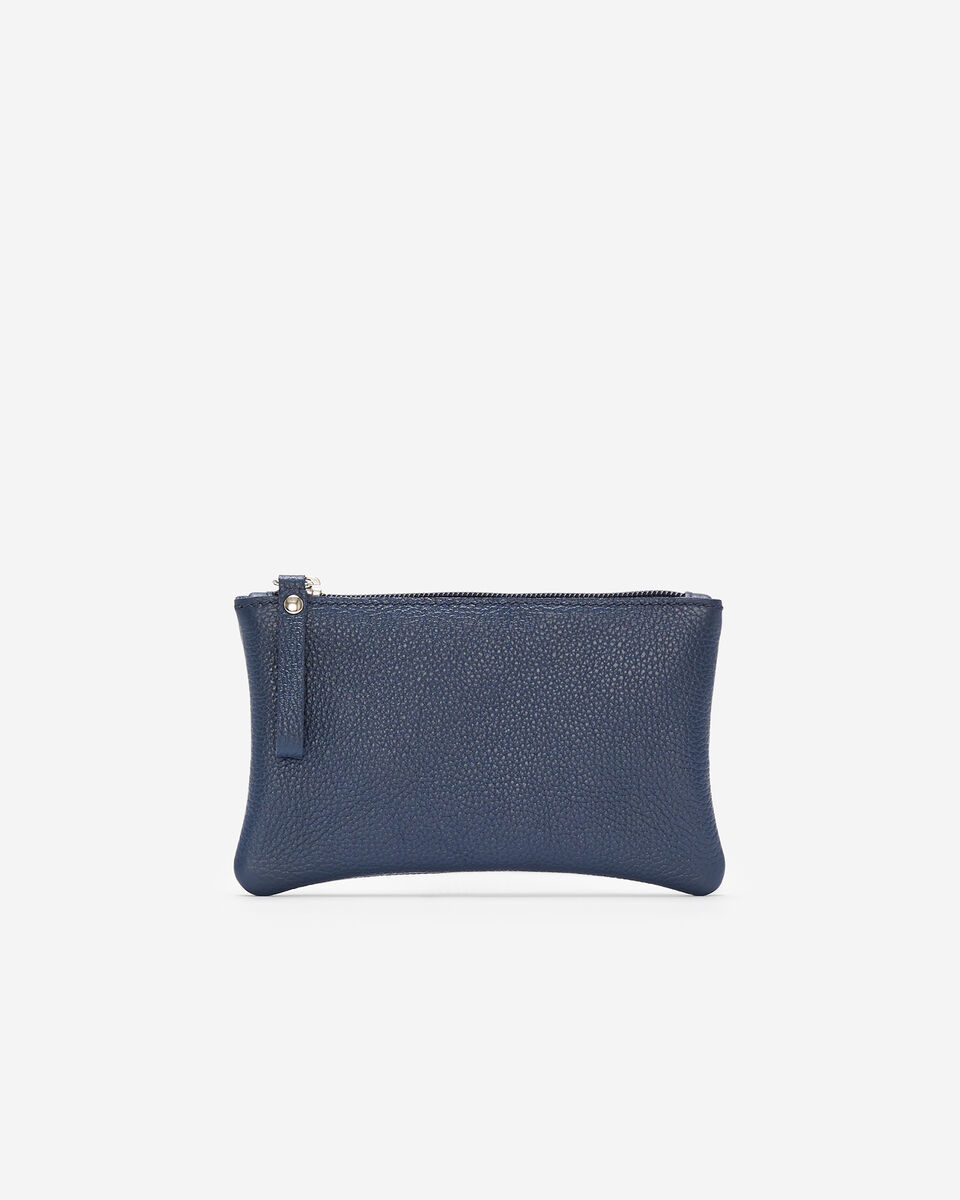 Pochette moyenne à glissière en cuir Cervino