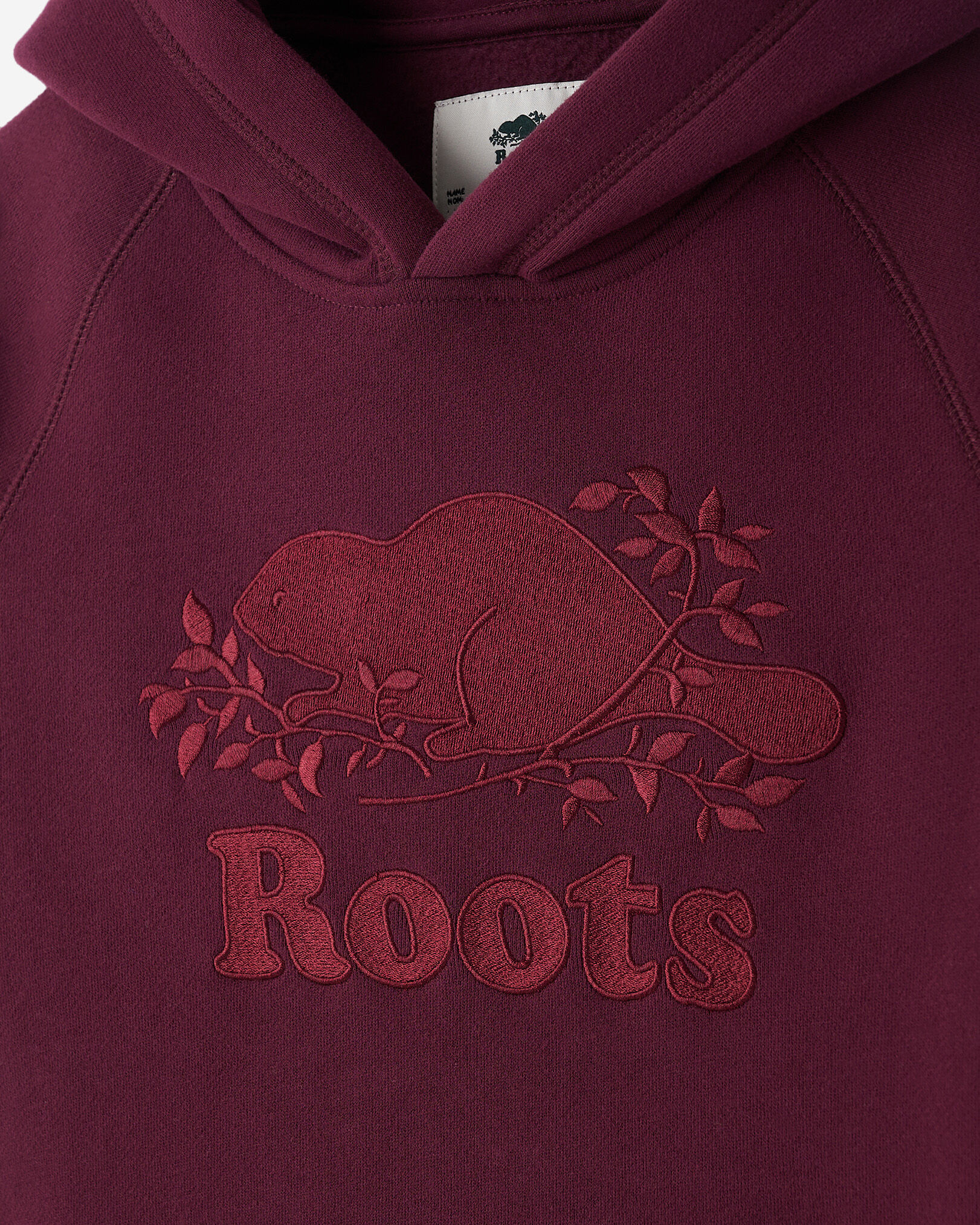 Kids Organic Cooper Satin Stitch Kanga Hoodie