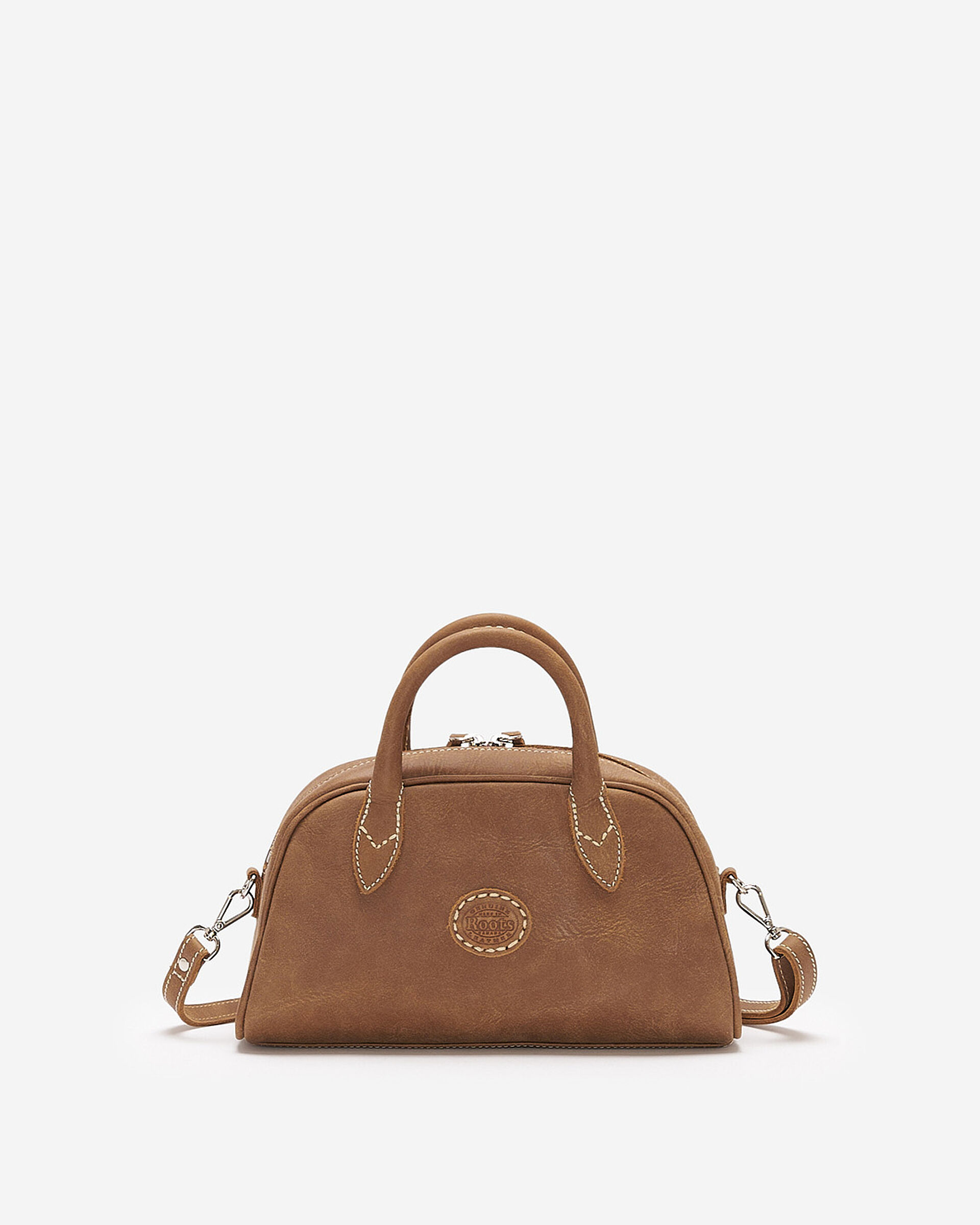 Mini sac à main style bowling en cuir Tribe