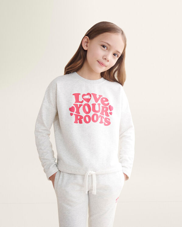 Girls Love Cozy Ruched Crew Sweatshirt