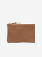 Grande pochette à glissière en cuir Tribe