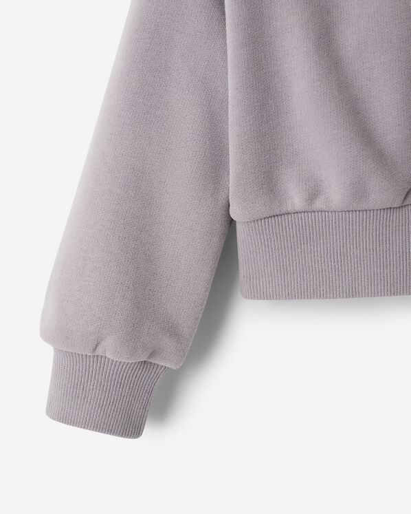 Toddler Girls Summer Cloud Cropped Bubble Full Zip Hoodie