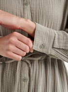 Robe chemise en gaze de coton Isla