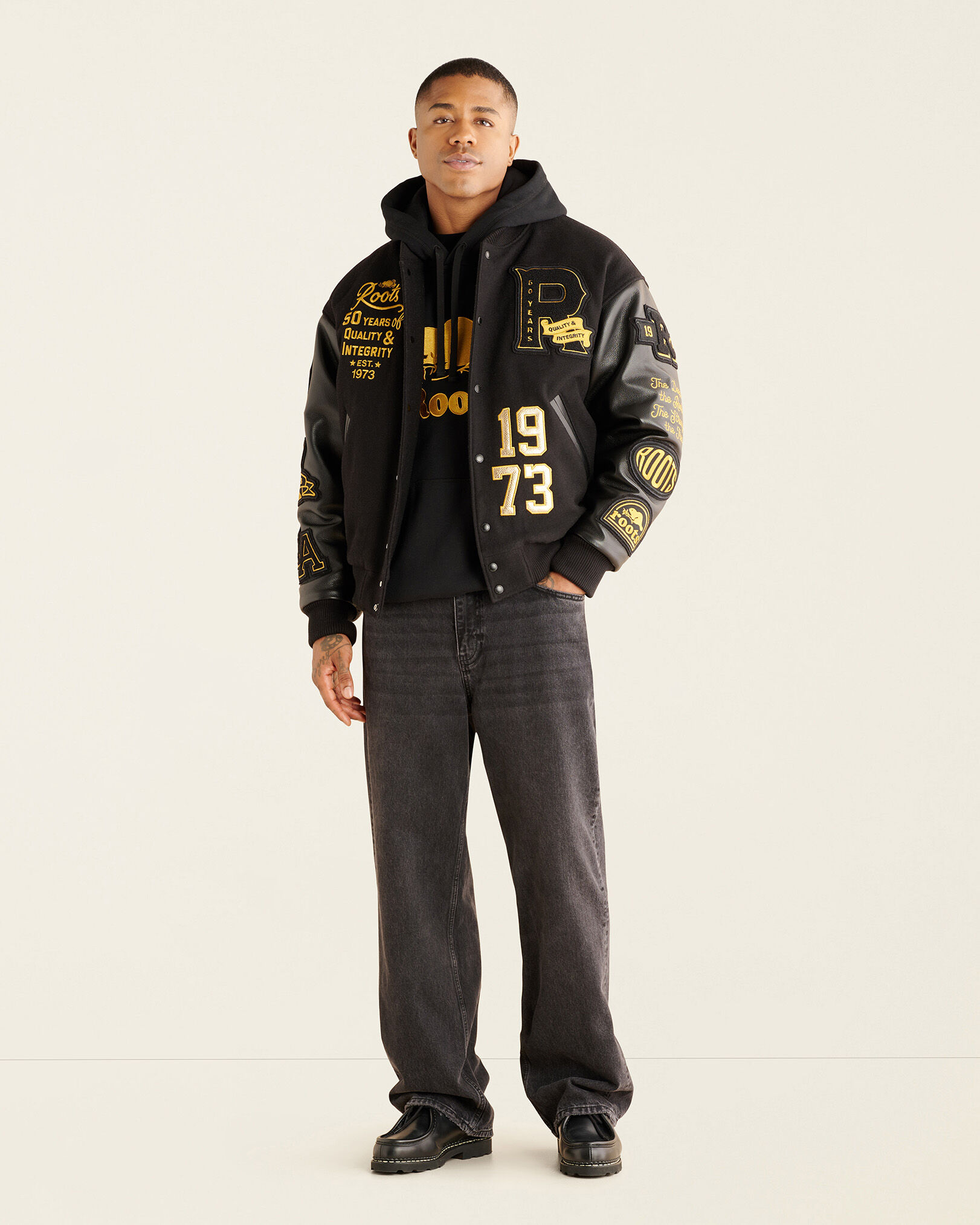 Roots custom varsity top jacket