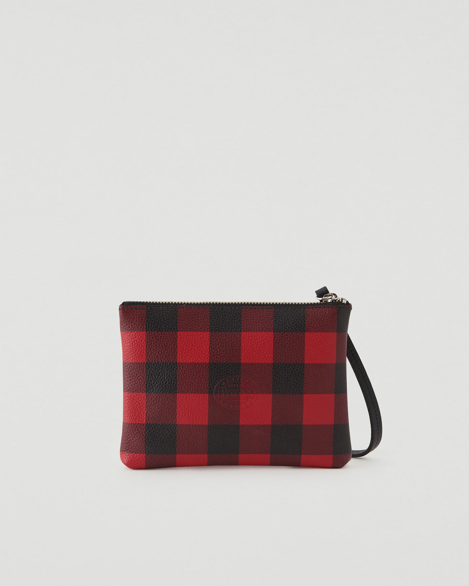 Park Plaid Small Wristlet Leather Accessories Roots