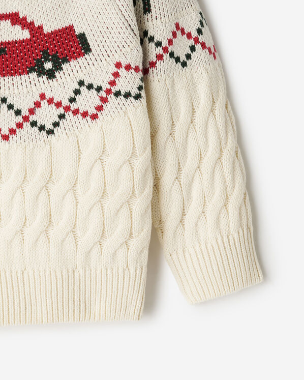Baby Holiday Cable Sweater Crew