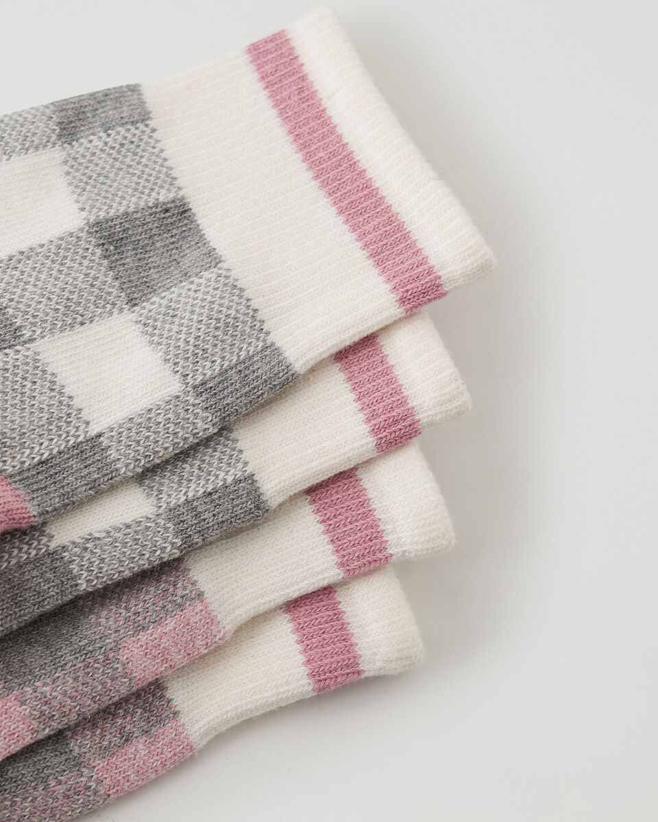 2 paires de chaussettes à carreaux Park pour femme