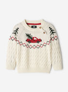 Toddler Holiday Cable Sweater Crew