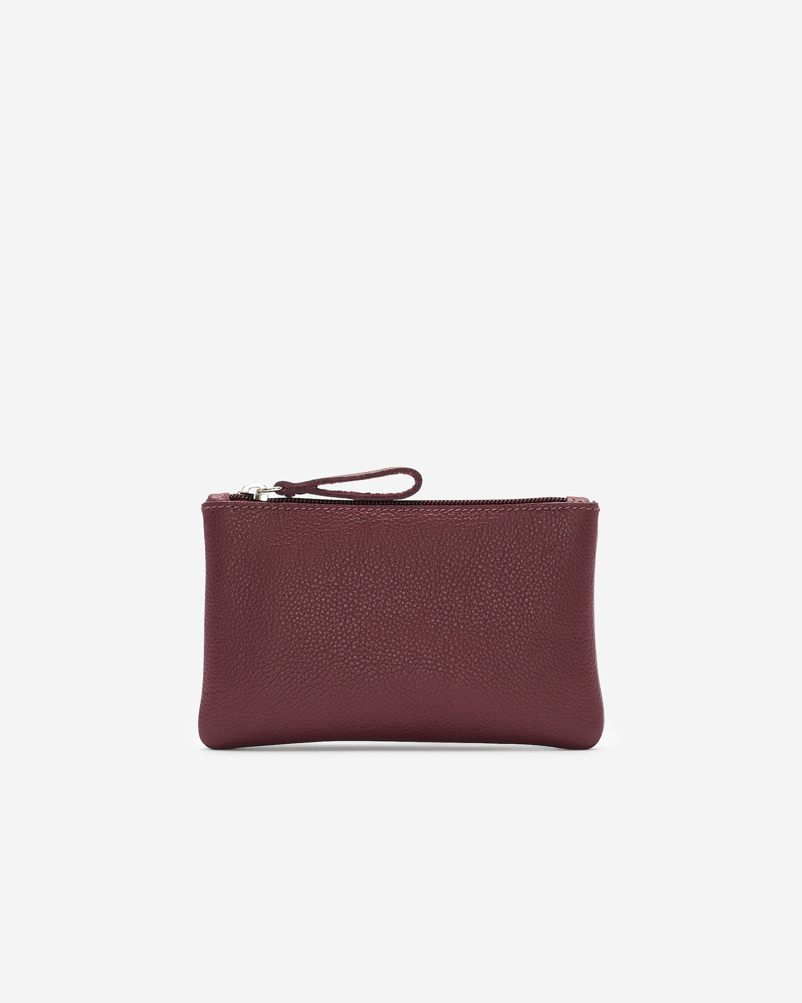 Pochette moyenne à glissière en cuir Cervino