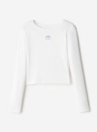 T-shirt sport &agrave; ourlet tulipe ajust&eacute; pour filles