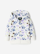 Chandail &agrave; capuchon et glissi&egrave;re &agrave; motif floral pour b&eacute;b&eacute;