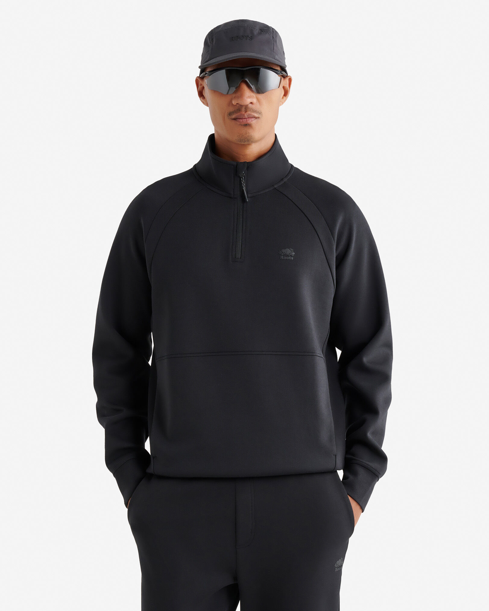 Recover Interlock Half Zip | Roots