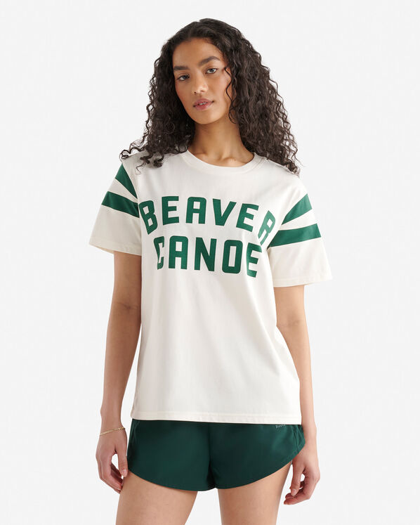 Womens Beaver Canoe Colour Block T-Shirt