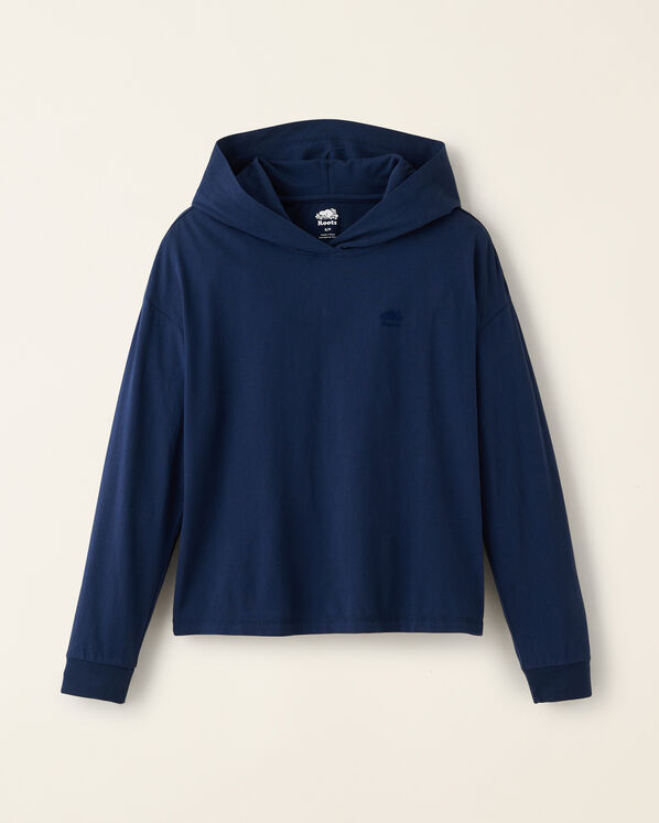 Womens Organic Cooper Hooded Long Sleeve T-Shirt