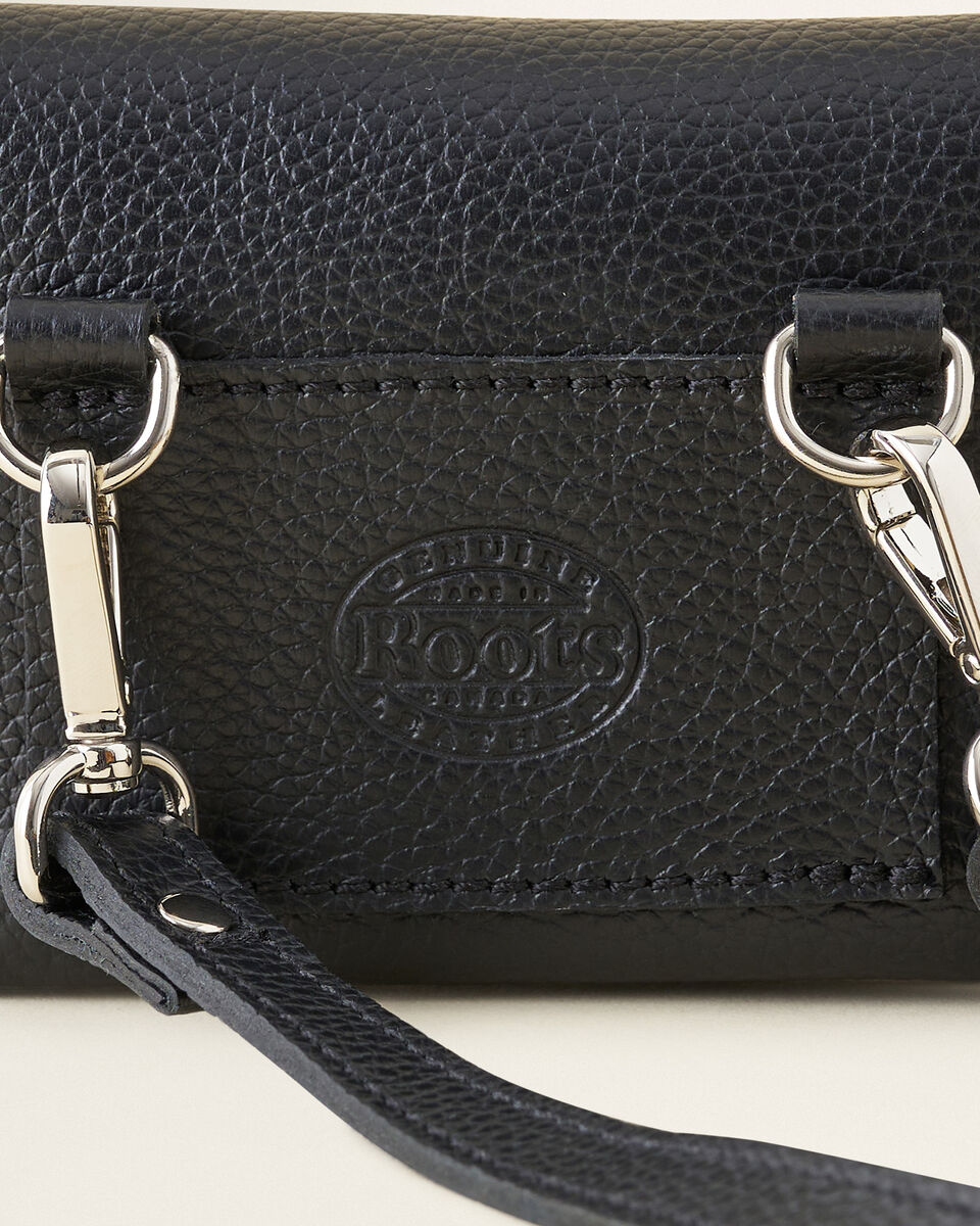 Mini sac à goussets latéraux en accordéon en cuir Cervino