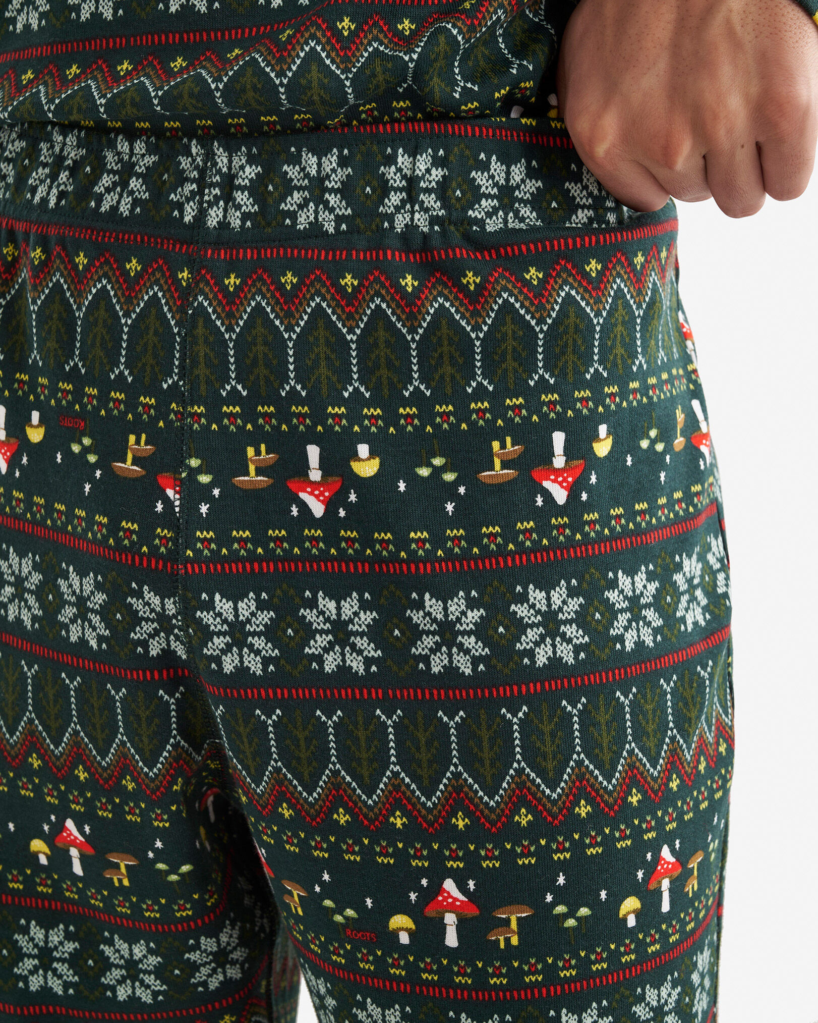 Roots Men s Holiday Pajama Pant in Varsity Green
