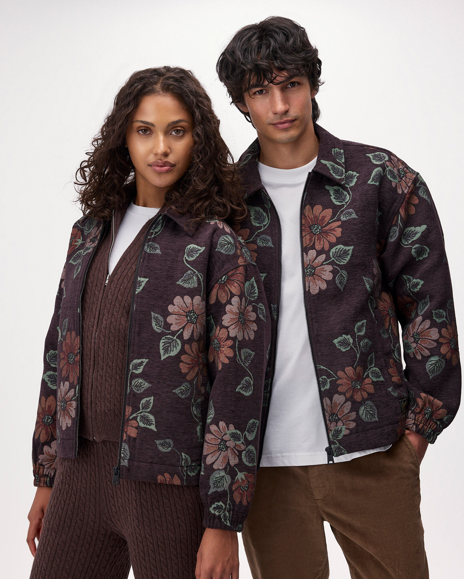 Floral Jacquard Jacket