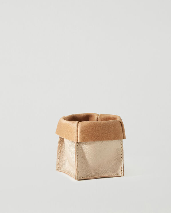 Small Rollover Basket Metallic