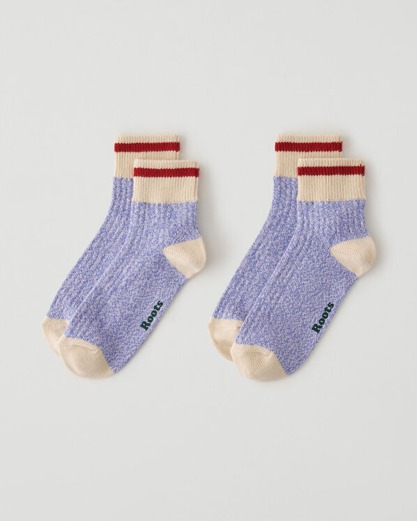 Womens Cotton Cabin Ankle Sock 2 Pack