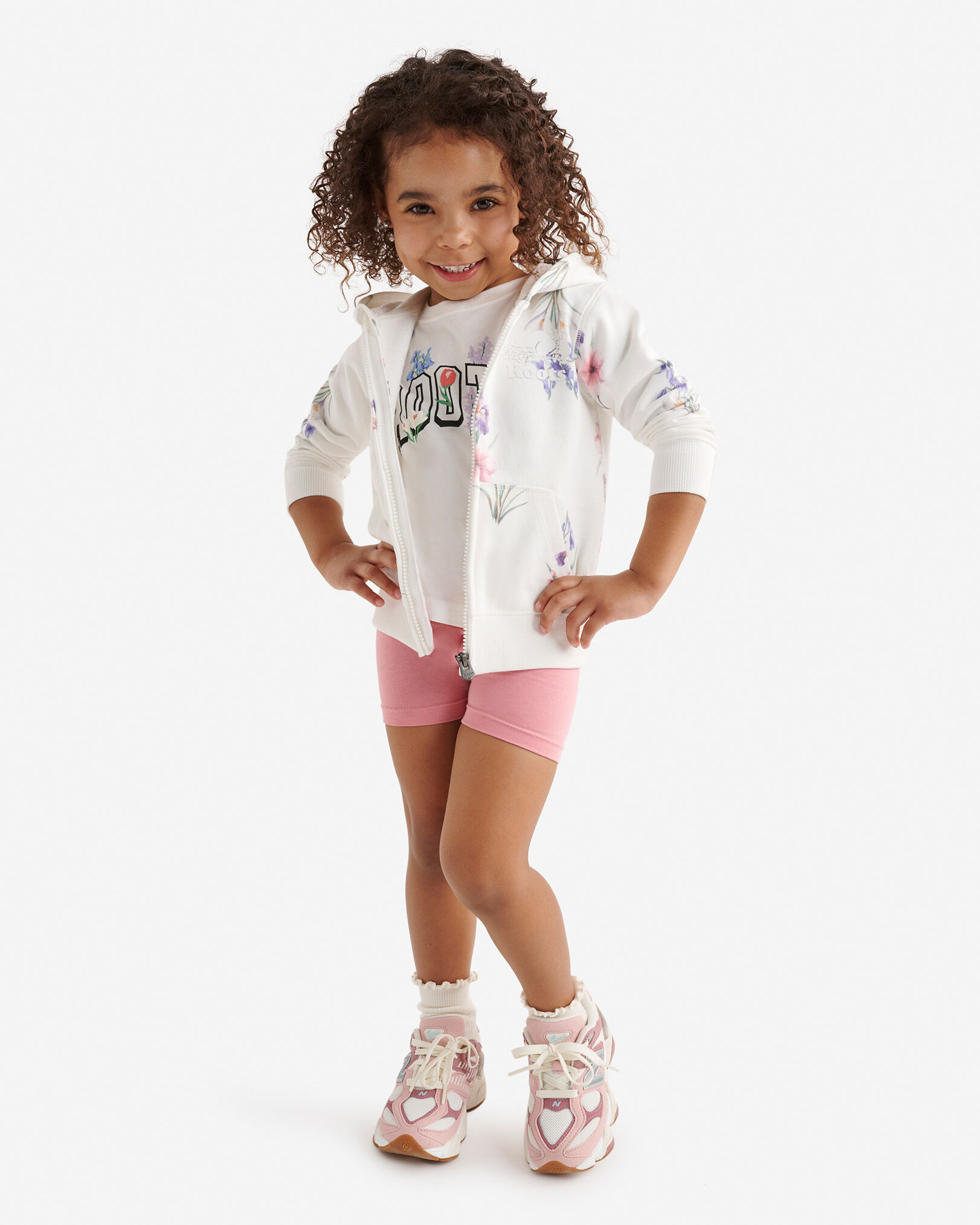 Toddler Cooper Floral Full Zip Hoodie