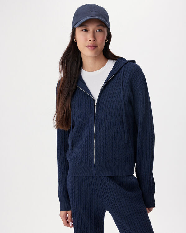 Bowen Cable Knit Full Zip Hoodie