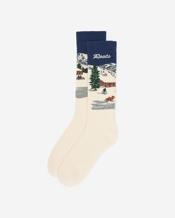 Adult Landscape Intarsia Sock