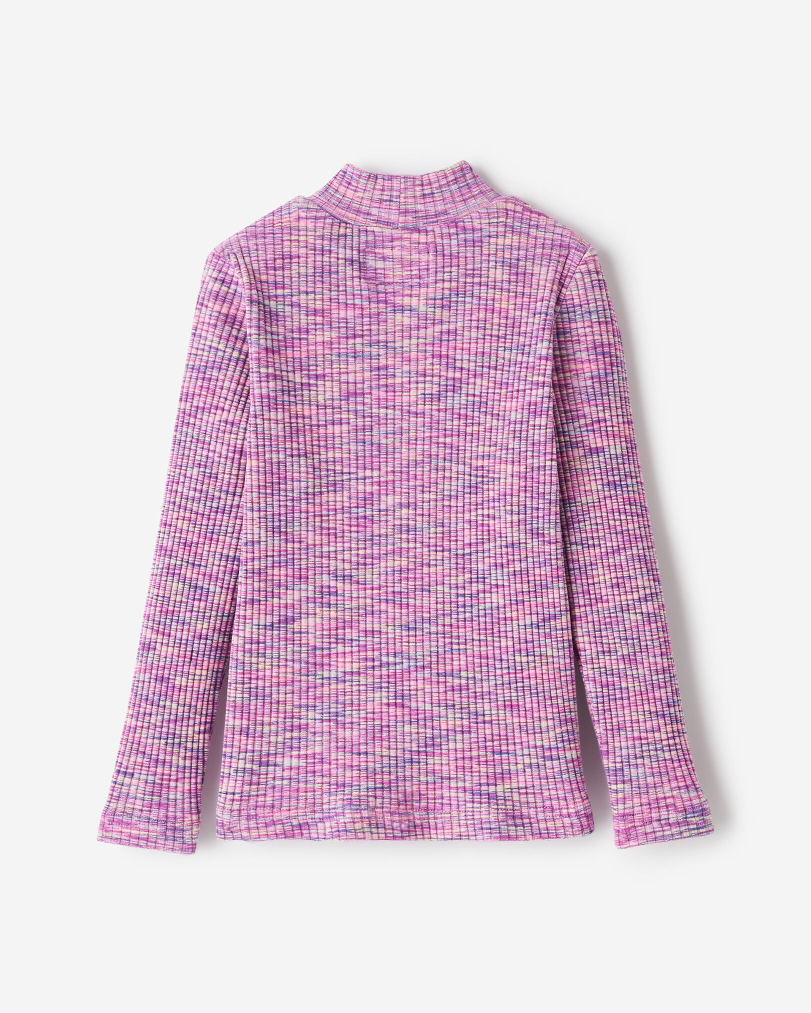 Toddler Girls Space Dye Mock Neck Top