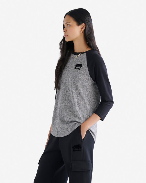 T-shirt style baseball Cooper en coton bio pour femme