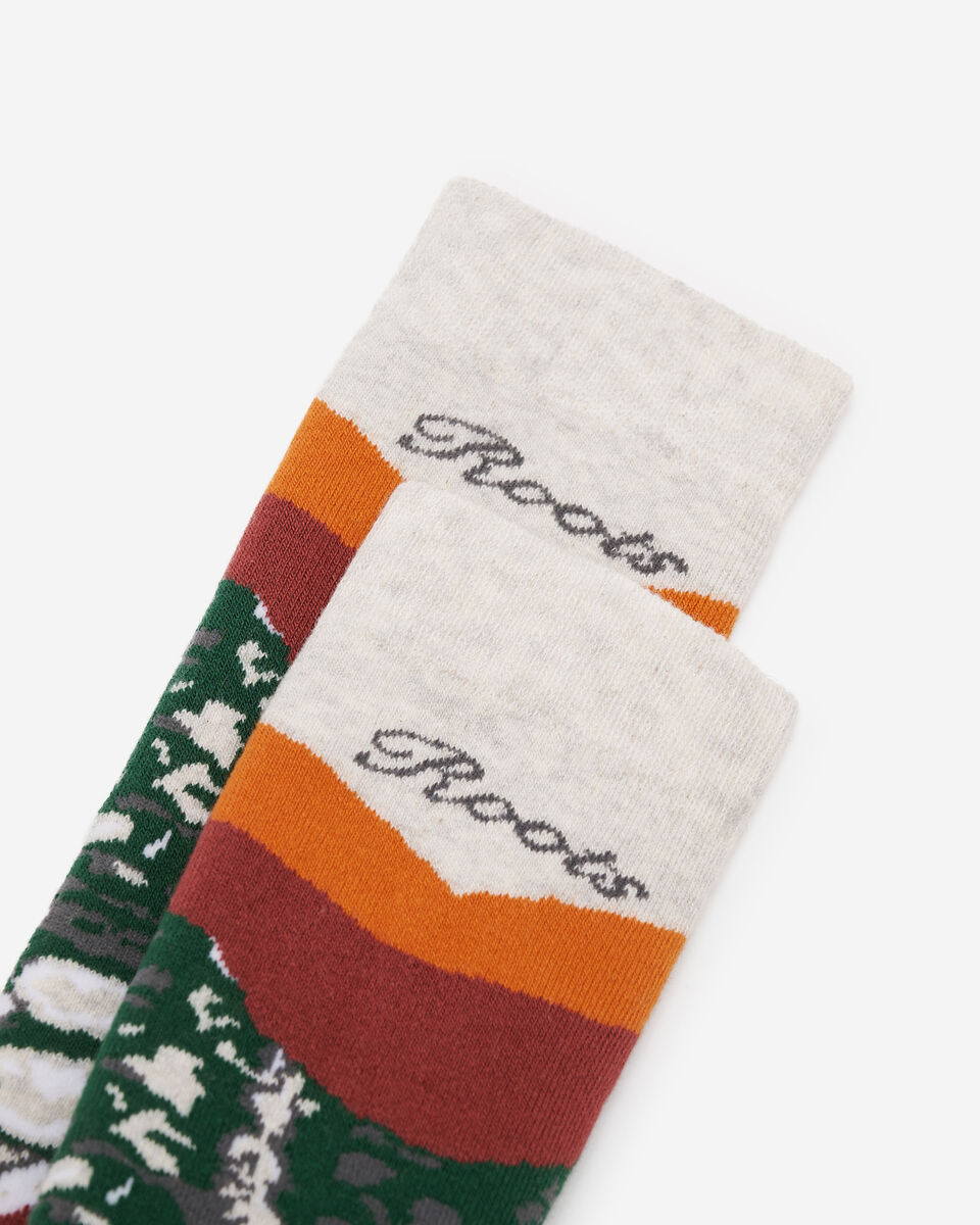 Chaussettes en tricot intarsia Paysage pour adultes
