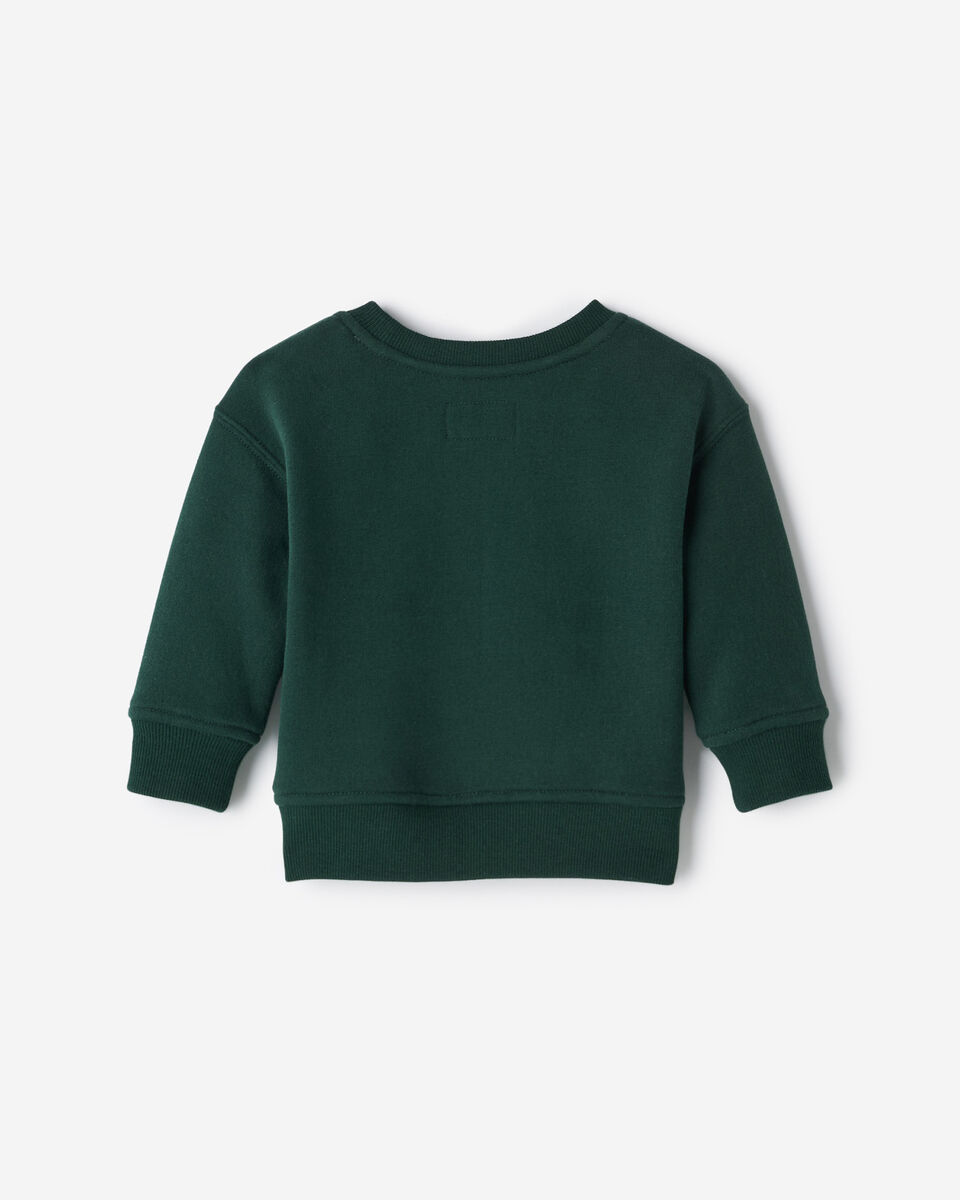 Baby Plaid Applique Crew Sweatshirt