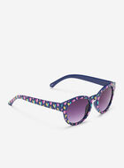 Kids Round Heart Print Sunglasses