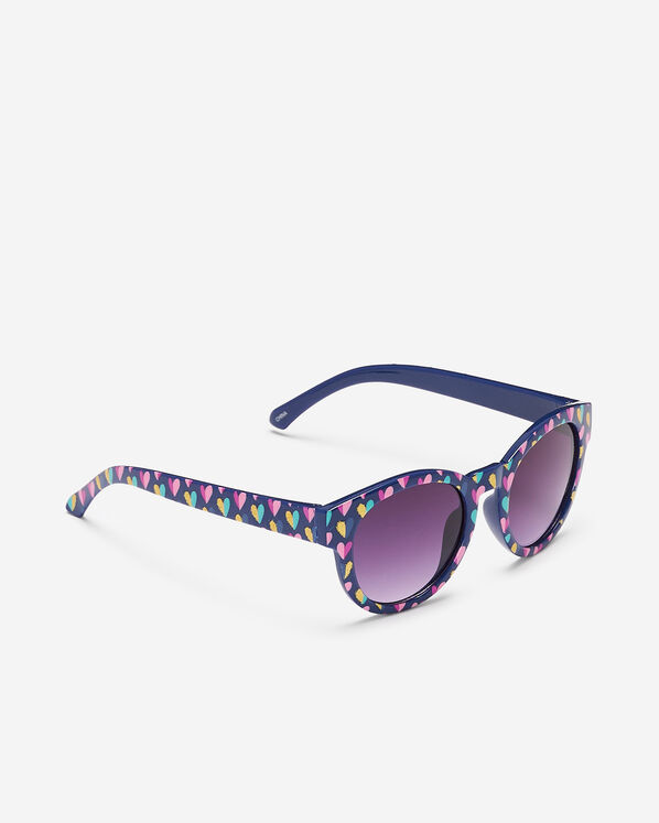 Kids Round Heart Print Sunglasses