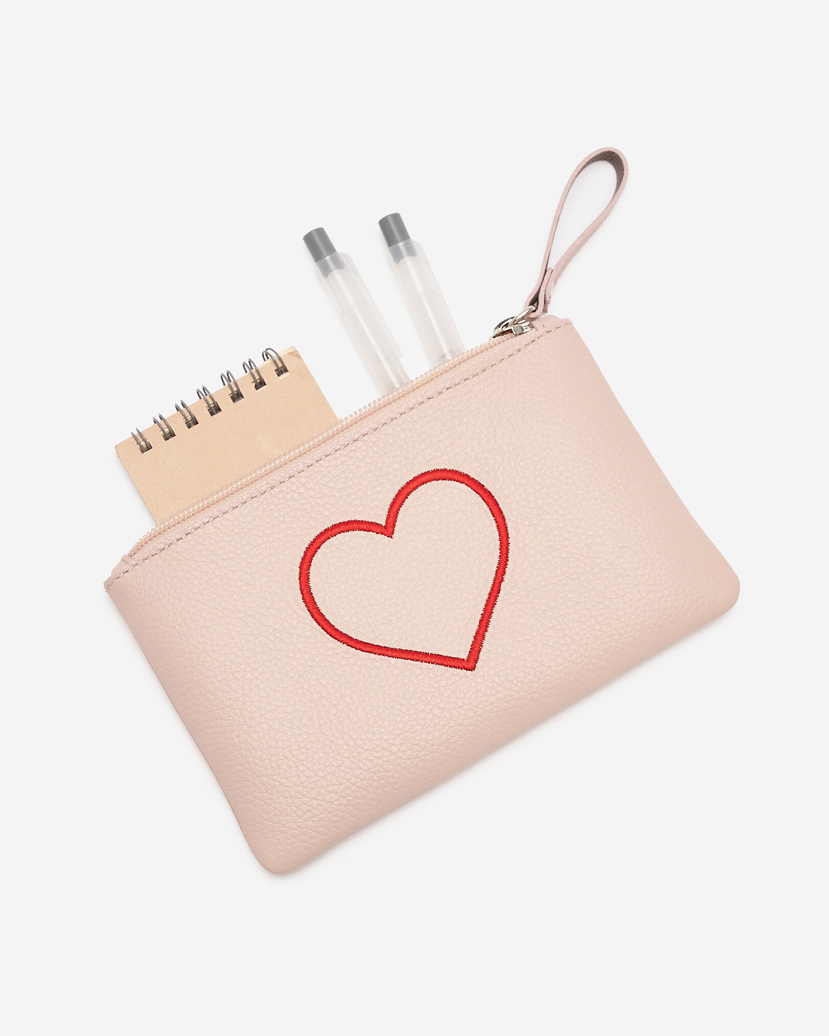 Heart Medium Zip Pouch Cervino