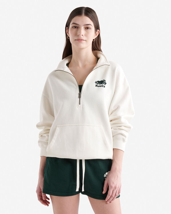 Organic Cooper Relaxed Half Zip Stein