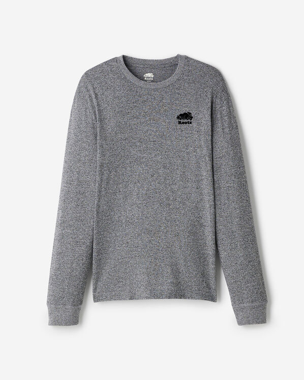 T-shirt &agrave; manches longues &agrave; motif poivr&eacute; en coton biologique pour homme