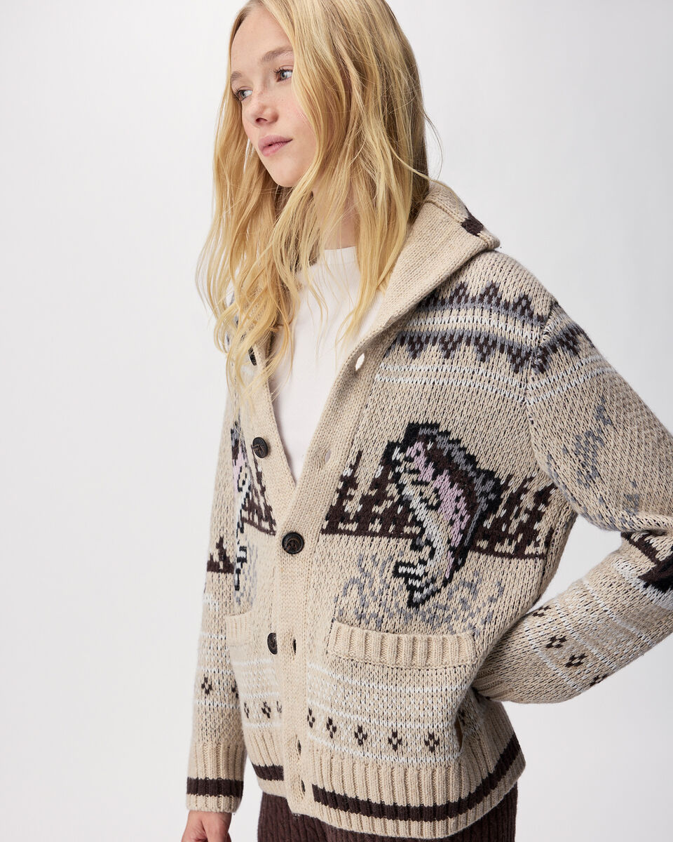 Cardigan-ch&acirc;le Cabane &agrave; motifs Fair Isle