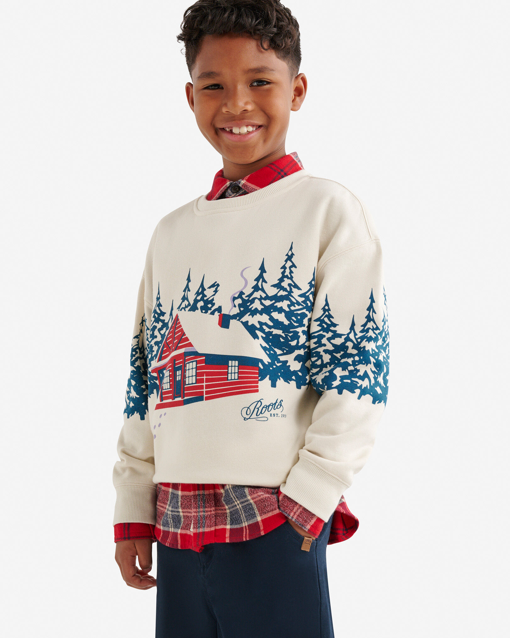 Kids Cabin Landscape Crew Sweatshirt