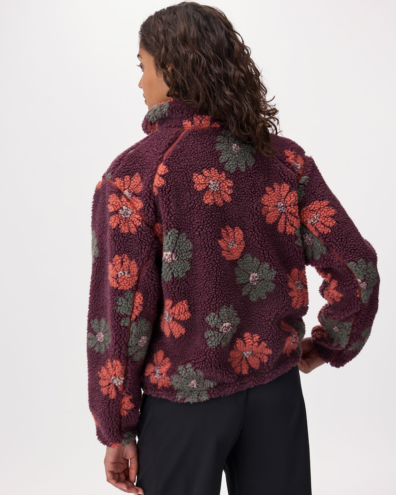 Alta Shearling Fleece Floral Jacket
