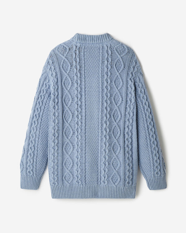 Cardigan en tricot torsad&eacute;