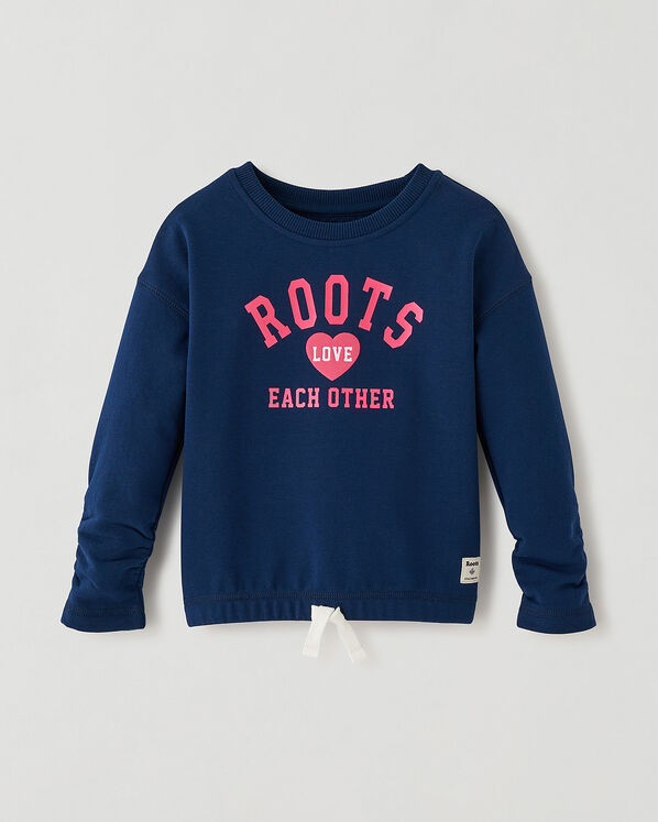 Toddler Girls Love Cozy Ruched Crew Sweatshirt
