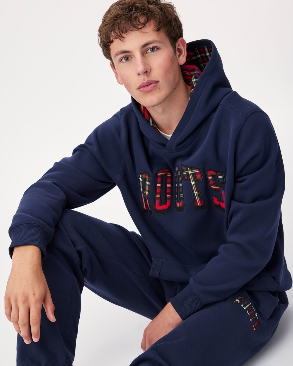 Plaid Applique Hoodie