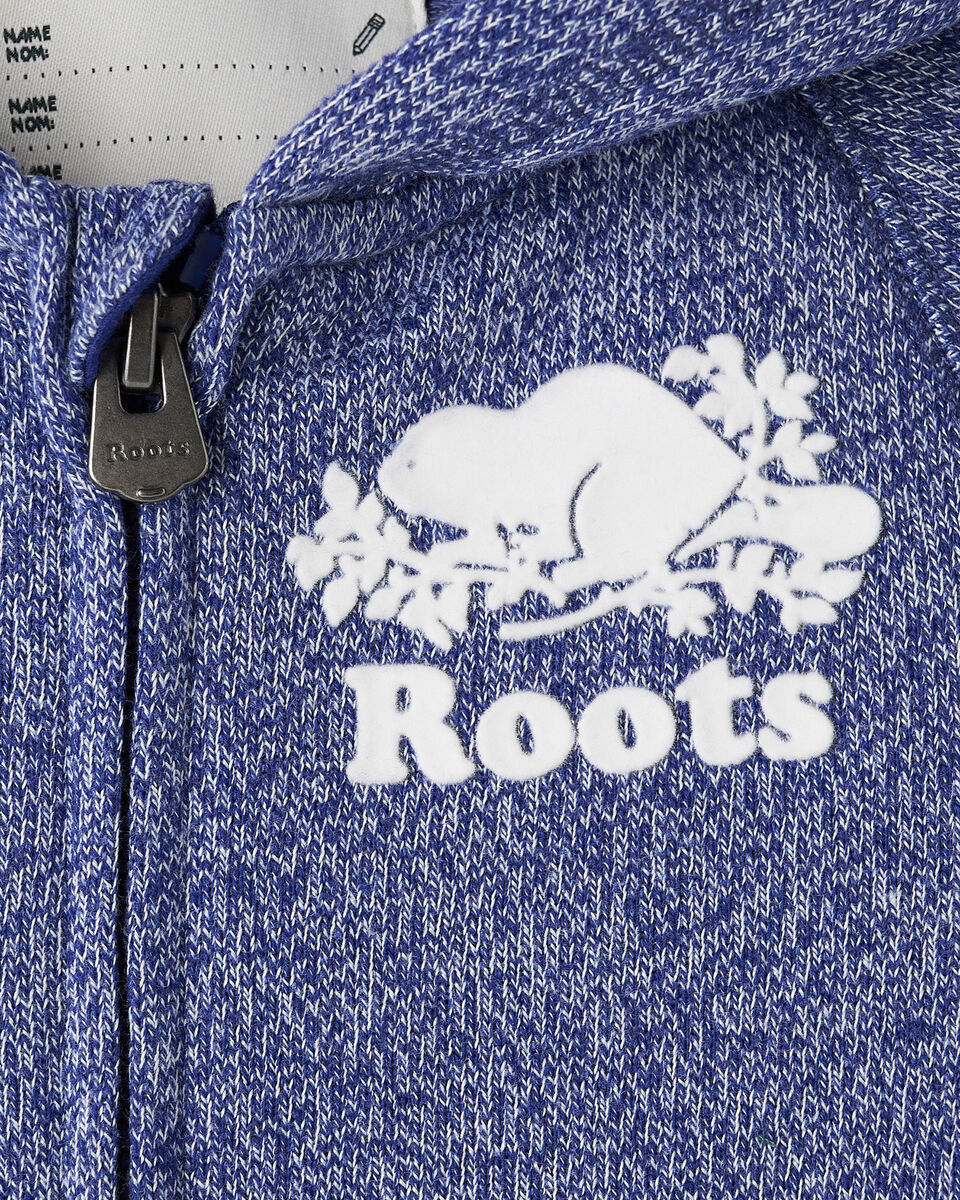 Chandail original &agrave; capuchon et glissi&egrave;re en jersey bouclette de coton bio pour tout-petits