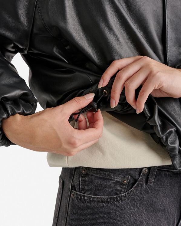 Leather Bubble Jacket