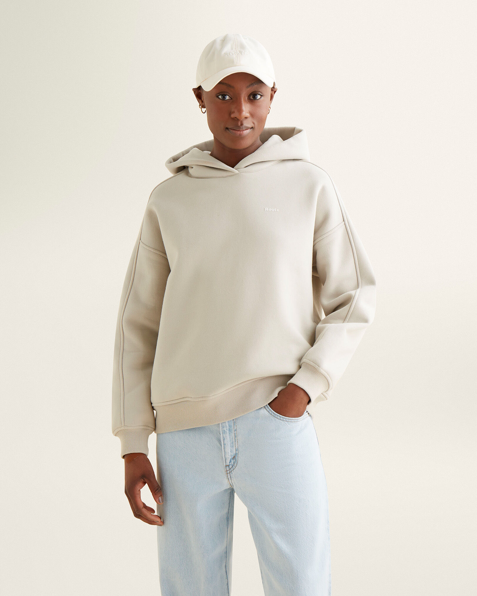 Roots hot sale white hoodie